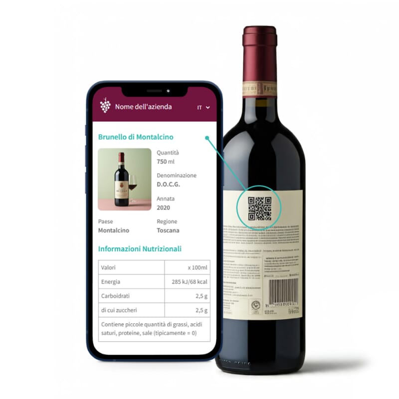scanmywine qr code etichetta elettronica